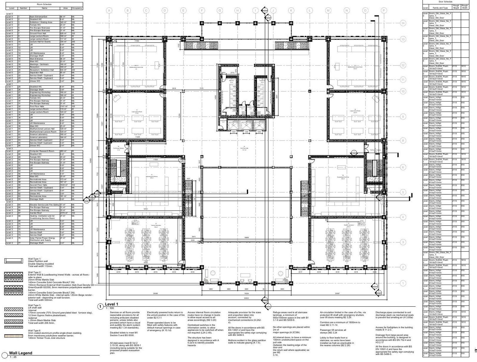 First floor plan 1:100