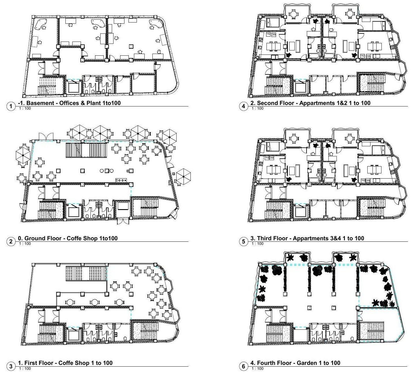 All floor plans 1:100
