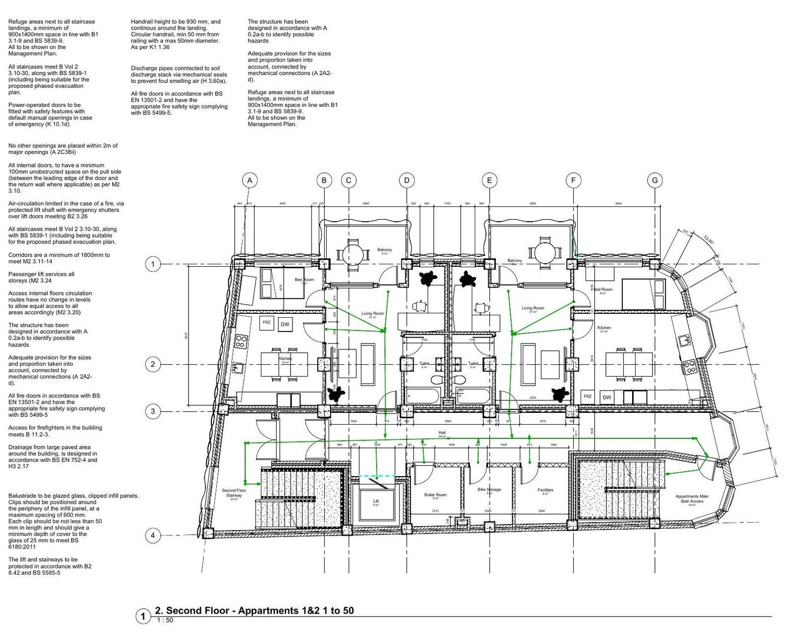 Second floor 1:50 annotated