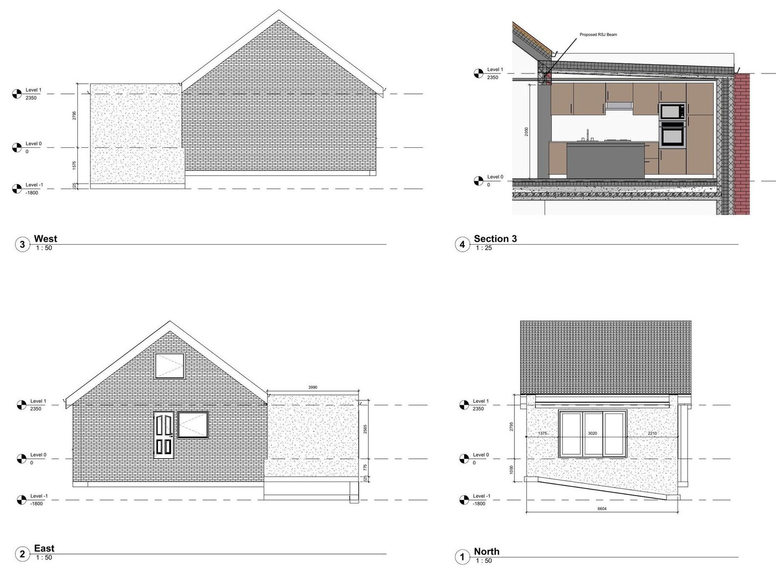 Elevation study &mdash; how the proposal reads from outside